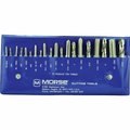 Morse Tap and Drill Set, Series 8001, Imperial, 20 Piece, 448 to 1220 Tap, 43 to 2964 Drill, UNF T 37104